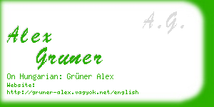 alex gruner business card